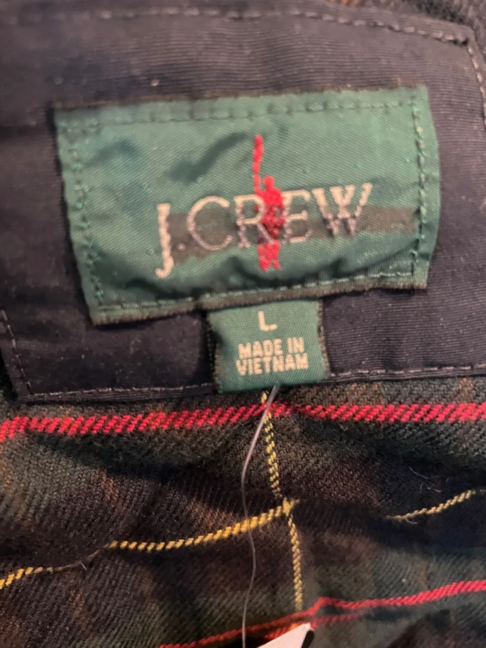 J. Crew Men's Navy Country Jacket Primaloft With Removable Hood CO040 Size Large